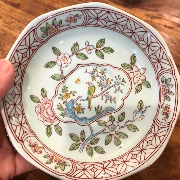 Adams China Flat Cup and Saucer Set Singapore Bird - Picture 7 of 10